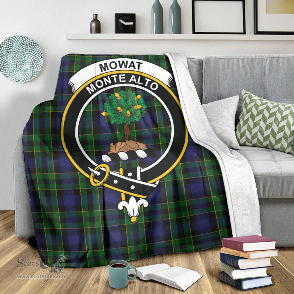 Scottish Mowat Clan Tartan Blanket with Family Crest Tartan Plaid Sherpa Blanket Scottish Plaid Tartan Plaid - ScotsTee - scotstee.com