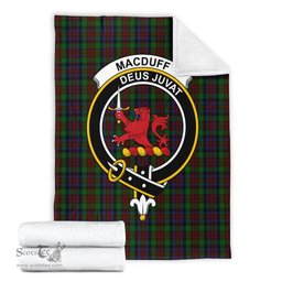 Scottish MacDuff Hunting Clan Tartan Blanket with Family Crest Tartan Plaid Sherpa Blanket Scottish Plaid Tartan Plaid - ScotsTee - scotstee.com