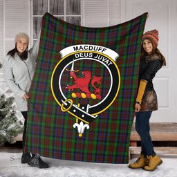 Scottish MacDuff Hunting Clan Tartan Blanket with Family Crest Tartan Plaid Sherpa Blanket Scottish Plaid Tartan Plaid - ScotsTee - scotstee.com