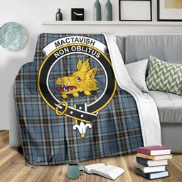 Scottish MacTavish Dress Clan Tartan Blanket with Family Crest Tartan Plaid Sherpa Blanket Scottish Plaid Tartan Plaid - ScotsTee - scotstee.com