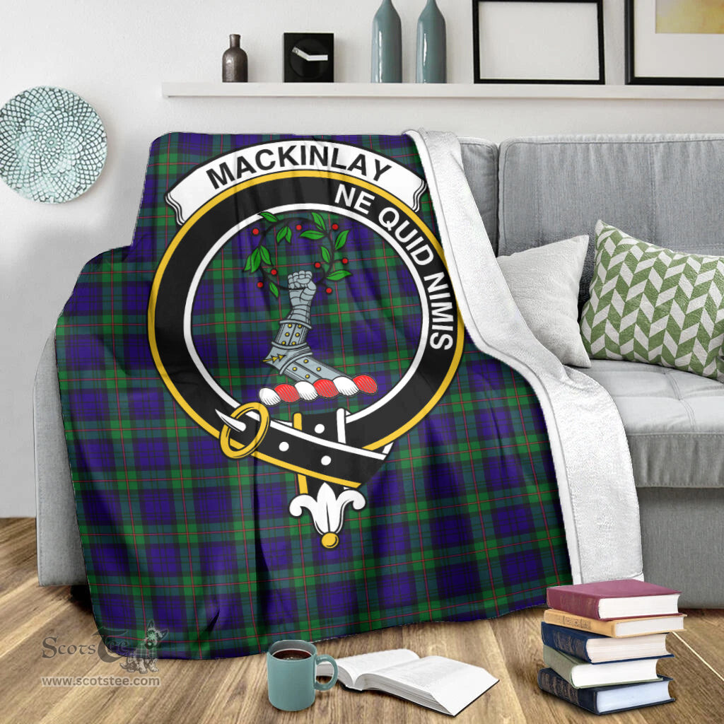 Scottish MacKinlay Modern Clan Tartan Blanket with Family Crest Tartan Plaid Sherpa Blanket Scottish Plaid Tartan Plaid - ScotsTee - scotstee.com