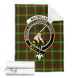 Scottish MacMillan Society of Glasgow Clan Tartan Blanket with Family Crest Tartan Plaid Sherpa Blanket Scottish Plaid Tartan Plaid - ScotsTee - scotstee.com