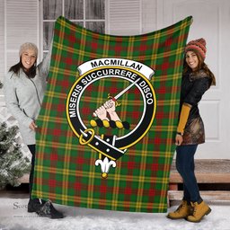 Scottish MacMillan Society of Glasgow Clan Tartan Blanket with Family Crest Tartan Plaid Sherpa Blanket Scottish Plaid Tartan Plaid - ScotsTee - scotstee.com