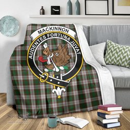 Scottish MacKinnon Dress Clan Tartan Blanket with Family Crest Tartan Plaid Sherpa Blanket Scottish Plaid Tartan Plaid - ScotsTee - scotstee.com