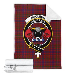 Scottish MacLeod Red Clan Tartan Blanket with Family Crest Tartan Plaid Sherpa Blanket Scottish Plaid Tartan Plaid - ScotsTee - scotstee.com