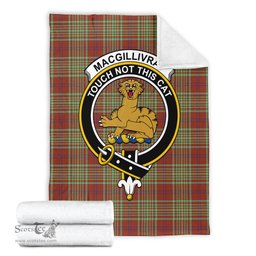 Scottish MacGillivray Hunting Ancient Clan Tartan Blanket with Family Crest Tartan Plaid Sherpa Blanket Scottish Plaid Tartan Plaid - ScotsTee - scotstee.com