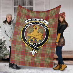 Scottish MacGillivray Hunting Ancient Clan Tartan Blanket with Family Crest Tartan Plaid Sherpa Blanket Scottish Plaid Tartan Plaid - ScotsTee - scotstee.com