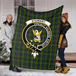 Scottish Stewart Hunting Clan Tartan Blanket with Family Crest Tartan Plaid Sherpa Blanket Scottish Plaid Tartan Plaid - ScotsTee - scotstee.com