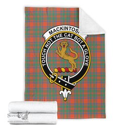 Scottish MacKintosh Ancient Clan Tartan Blanket with Family Crest Tartan Plaid Sherpa Blanket Scottish Plaid Tartan Plaid - ScotsTee - scotstee.com