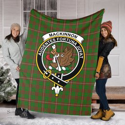 Scottish MacKinnon Hunting Modern Clan Tartan Blanket with Family Crest Tartan Plaid Sherpa Blanket Scottish Plaid Tartan Plaid - ScotsTee - scotstee.com