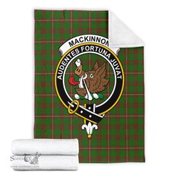 Scottish MacKinnon Hunting Modern Clan Tartan Blanket with Family Crest Tartan Plaid Sherpa Blanket Scottish Plaid Tartan Plaid - ScotsTee - scotstee.com