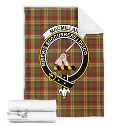 Scottish MacMillan Old Weathered Clan Tartan Blanket with Family Crest Tartan Plaid Sherpa Blanket Scottish Plaid Tartan Plaid - ScotsTee - scotstee.com