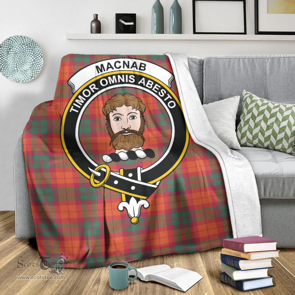 Scottish MacNab Ancient Clan Tartan Blanket with Family Crest Tartan Plaid Sherpa Blanket Scottish Plaid Tartan Plaid - ScotsTee - scotstee.com