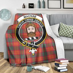 Scottish MacNab Ancient Clan Tartan Blanket with Family Crest Tartan Plaid Sherpa Blanket Scottish Plaid Tartan Plaid - ScotsTee - scotstee.com