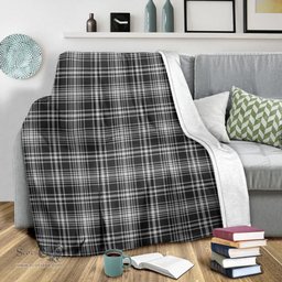 Scottish MacLean Black and White Clan Tartan Blanket Tartan Plaid Sherpa Blanket Scottish Plaid Tartan Plaid - ScotsTee - scotstee.com