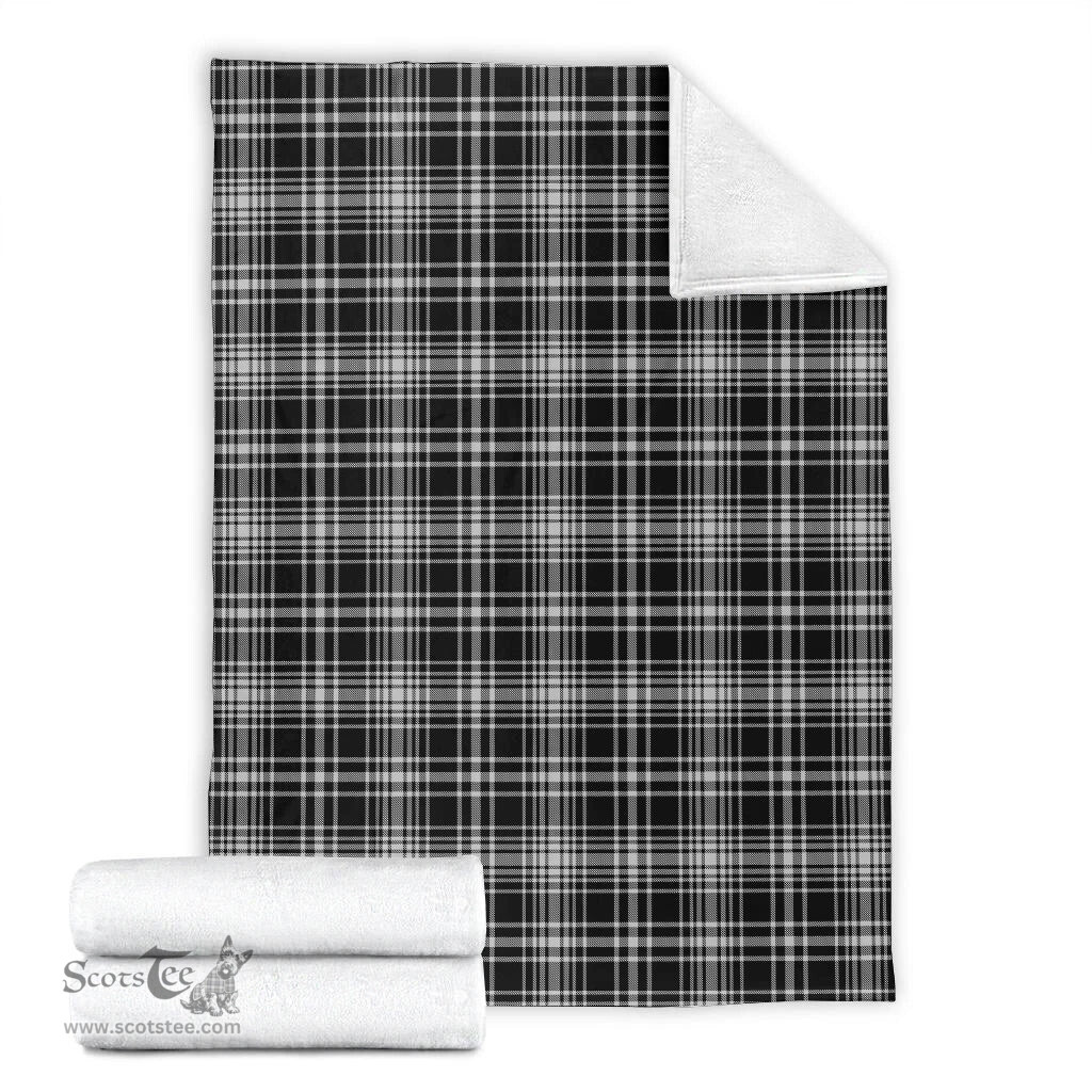 Scottish MacLean Black and White Clan Tartan Blanket Tartan Plaid Sherpa Blanket Scottish Plaid Tartan Plaid - ScotsTee - scotstee.com