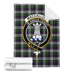 Scottish MacCallum Dress Clan Tartan Blanket with Family Crest Tartan Plaid Sherpa Blanket Scottish Plaid Tartan Plaid - ScotsTee - scotstee.com