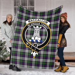 Scottish MacCallum Dress Clan Tartan Blanket with Family Crest Tartan Plaid Sherpa Blanket Scottish Plaid Tartan Plaid - ScotsTee - scotstee.com