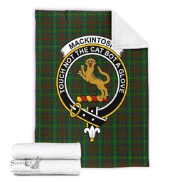 Scottish MacKintosh Hunting Clan Tartan Blanket with Family Crest Tartan Plaid Sherpa Blanket Scottish Plaid Tartan Plaid - ScotsTee - scotstee.com