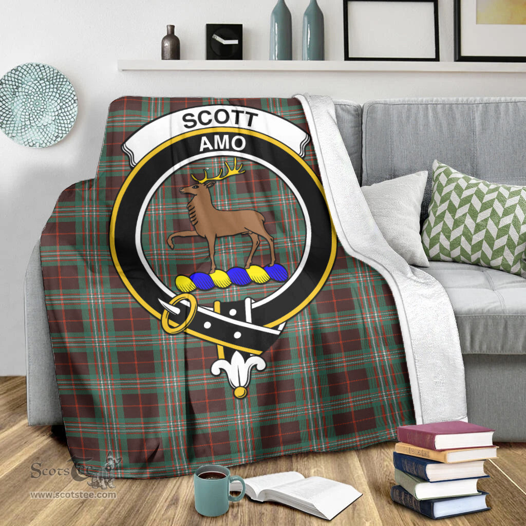 Scottish Scott Brown Ancient Clan Tartan Blanket with Family Crest Tartan Plaid Sherpa Blanket Scottish Plaid Tartan Plaid - ScotsTee - scotstee.com