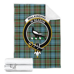 Scottish Walkinshaw Clan Tartan Blanket with Family Crest Tartan Plaid Sherpa Blanket Scottish Plaid Tartan Plaid - ScotsTee - scotstee.com