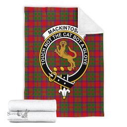 Scottish MacKintosh Modern Clan Tartan Blanket with Family Crest Tartan Plaid Sherpa Blanket Scottish Plaid Tartan Plaid - ScotsTee - scotstee.com
