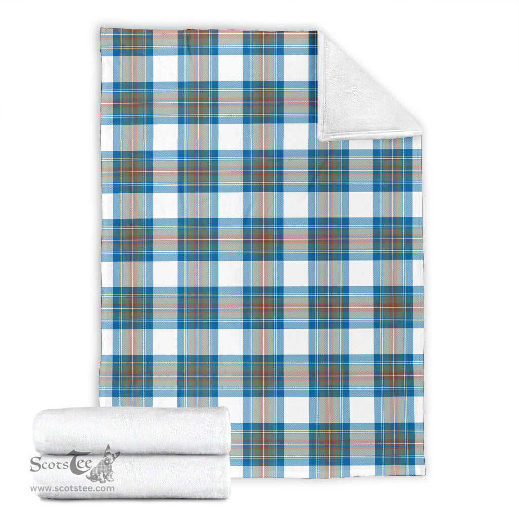 Scottish Stewart Muted Blue Clan Tartan Blanket Tartan Plaid Sherpa Blanket Scottish Plaid Tartan Plaid - ScotsTee - scotstee.com
