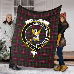 Scottish Stewart of Bute Hunting Clan Tartan Blanket with Family Crest Tartan Plaid Sherpa Blanket Scottish Plaid Tartan Plaid - ScotsTee - scotstee.com