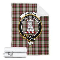 Scottish MacLean Dress Clan Tartan Blanket with Family Crest Tartan Plaid Sherpa Blanket Scottish Plaid Tartan Plaid - ScotsTee - scotstee.com