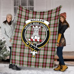 Scottish MacLean Dress Clan Tartan Blanket with Family Crest Tartan Plaid Sherpa Blanket Scottish Plaid Tartan Plaid - ScotsTee - scotstee.com