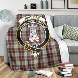 Scottish MacLean Dress Clan Tartan Blanket with Family Crest Tartan Plaid Sherpa Blanket Scottish Plaid Tartan Plaid - ScotsTee - scotstee.com