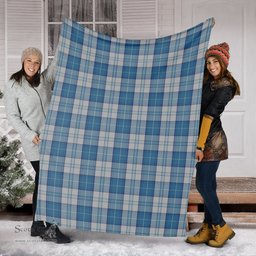 Scottish Menzies Dress Blue and White Clan Tartan Blanket Tartan Plaid Sherpa Blanket Scottish Plaid Tartan Plaid - ScotsTee - scotstee.com