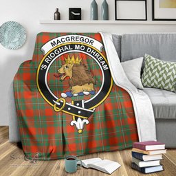 Scottish MacGregor Ancient Clan Tartan Blanket with Family Crest Tartan Plaid Sherpa Blanket Scottish Plaid Tartan Plaid - ScotsTee - scotstee.com
