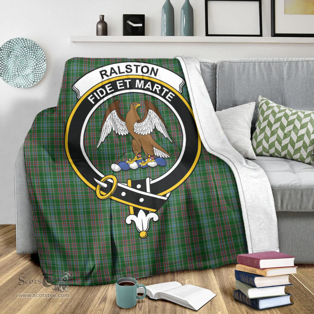 Scottish Ralston USA Clan Tartan Blanket with Family Crest Tartan Plaid Sherpa Blanket Scottish Plaid Tartan Plaid - ScotsTee - scotstee.com
