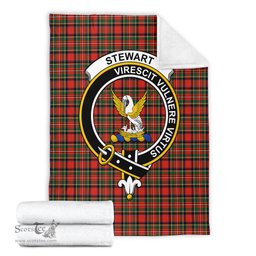 Scottish Stewart Royal Modern Clan Tartan Blanket with Family Crest Tartan Plaid Sherpa Blanket Scottish Plaid Tartan Plaid - ScotsTee - scotstee.com