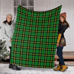 Scottish Wallace Hunting Green Clan Tartan Blanket Tartan Plaid Sherpa Blanket Scottish Plaid Tartan Plaid - ScotsTee - scotstee.com