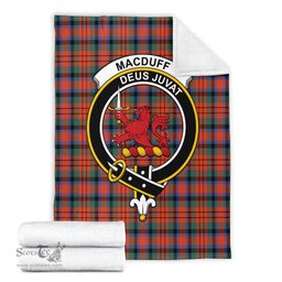 Scottish MacDuff Ancient Clan Tartan Blanket with Family Crest Tartan Plaid Sherpa Blanket Scottish Plaid Tartan Plaid - ScotsTee - scotstee.com
