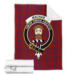 Scottish MacNab Old Clan Tartan Blanket with Family Crest Tartan Plaid Sherpa Blanket Scottish Plaid Tartan Plaid - ScotsTee - scotstee.com