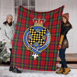 Scottish Waddell (Fife), Greg Clan Tartan Blanket with Family Crest Tartan Plaid Sherpa Blanket Scottish Plaid Tartan Plaid - ScotsTee - scotstee.com