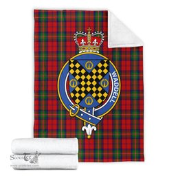 Scottish Waddell (Fife), Greg Clan Tartan Blanket with Family Crest Tartan Plaid Sherpa Blanket Scottish Plaid Tartan Plaid - ScotsTee - scotstee.com