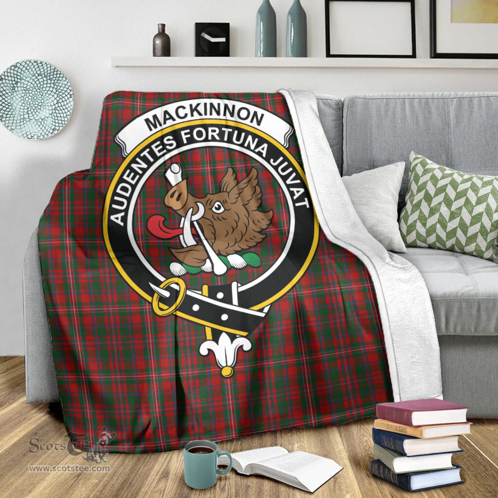 Scottish MacKinnon Clan Tartan Blanket with Family Crest Tartan Plaid Sherpa Blanket Scottish Plaid Tartan Plaid - ScotsTee - scotstee.com