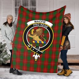Scottish MacFie Clan Tartan Blanket with Family Crest Tartan Plaid Sherpa Blanket Scottish Plaid Tartan Plaid - ScotsTee - scotstee.com