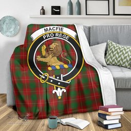 Scottish MacFie Clan Tartan Blanket with Family Crest Tartan Plaid Sherpa Blanket Scottish Plaid Tartan Plaid - ScotsTee - scotstee.com
