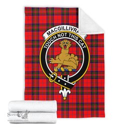 Scottish MacGillivray Modern Clan Tartan Blanket with Family Crest Tartan Plaid Sherpa Blanket Scottish Plaid Tartan Plaid - ScotsTee - scotstee.com
