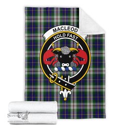 Scottish MacLeod Of Californian Clan Tartan Blanket with Family Crest Tartan Plaid Sherpa Blanket Scottish Plaid Tartan Plaid - ScotsTee - scotstee.com