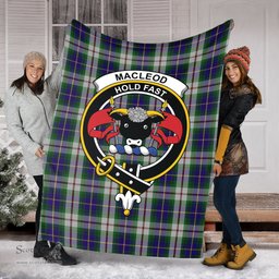 Scottish MacLeod Of Californian Clan Tartan Blanket with Family Crest Tartan Plaid Sherpa Blanket Scottish Plaid Tartan Plaid - ScotsTee - scotstee.com