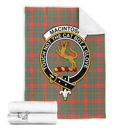 Scottish MacIntosh Ancient Clan Tartan Blanket with Family Crest Tartan Plaid Sherpa Blanket Scottish Plaid Tartan Plaid - ScotsTee - scotstee.com