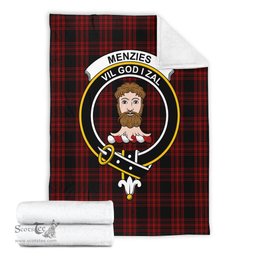 Scottish Menzies Hunting Clan Tartan Blanket with Family Crest Tartan Plaid Sherpa Blanket Scottish Plaid Tartan Plaid - ScotsTee - scotstee.com