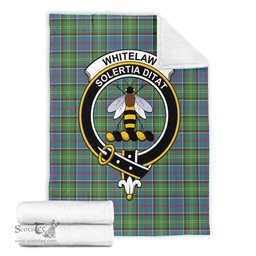 Scottish Whitelaw Clan Tartan Blanket with Family Crest Tartan Plaid Sherpa Blanket Scottish Plaid Tartan Plaid - ScotsTee - scotstee.com