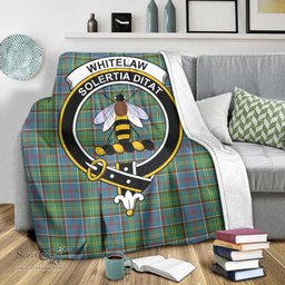 Scottish Whitelaw Clan Tartan Blanket with Family Crest Tartan Plaid Sherpa Blanket Scottish Plaid Tartan Plaid - ScotsTee - scotstee.com